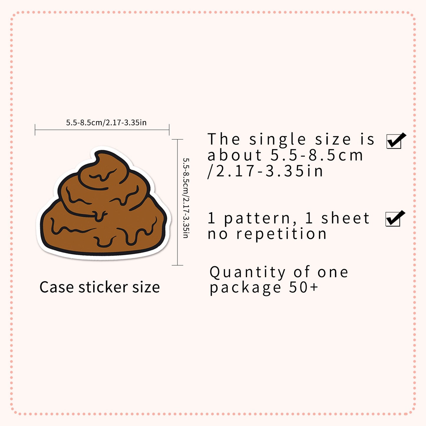 Poop Emoji Stickers Pack (50 pcs)💩