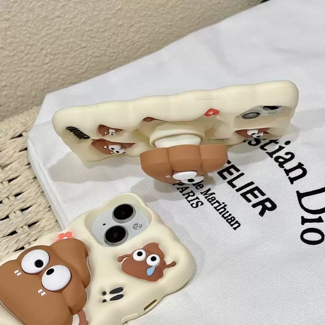 Funny Poop Emoji 3D Silicone Phone Case