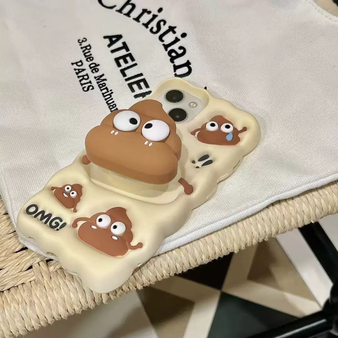 Funny Poop Emoji 3D Silicone Phone Case