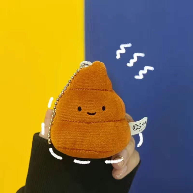 Poop & Toilet Keychain Set – Funny Plush Accessories 💩🚽