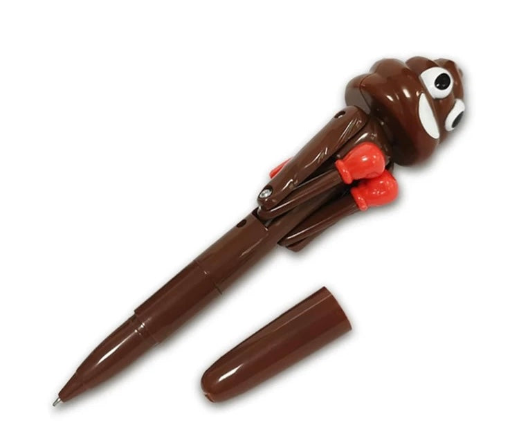 Punchy Poop Pen – Boxing Poop Emoji Pen with Fart Sound
