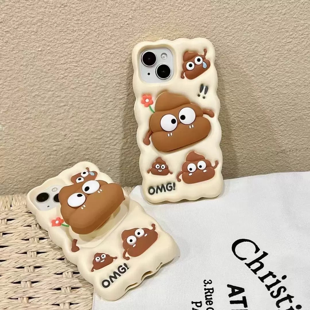 Funny Poop Emoji 3D Silicone Phone Case