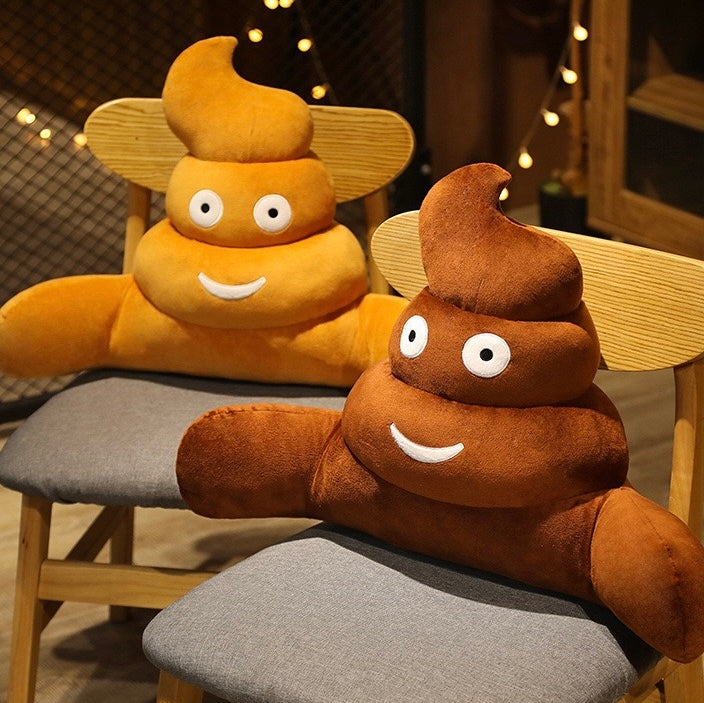 Poop Hug Pillow – Funny Lumbar Support Cushion for Office, Car & Home
