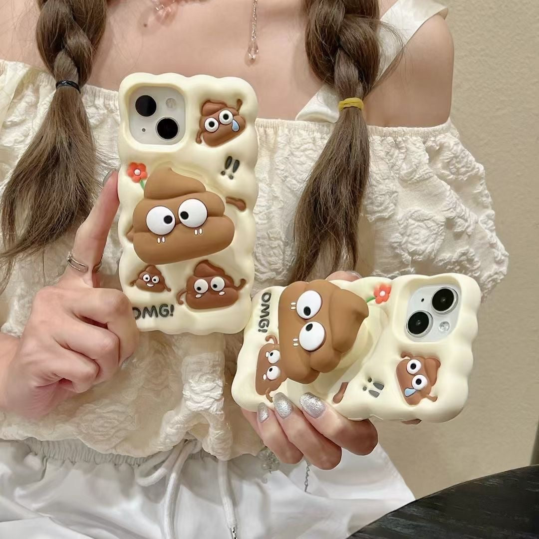 Funny Poop Emoji 3D Silicone Phone Case