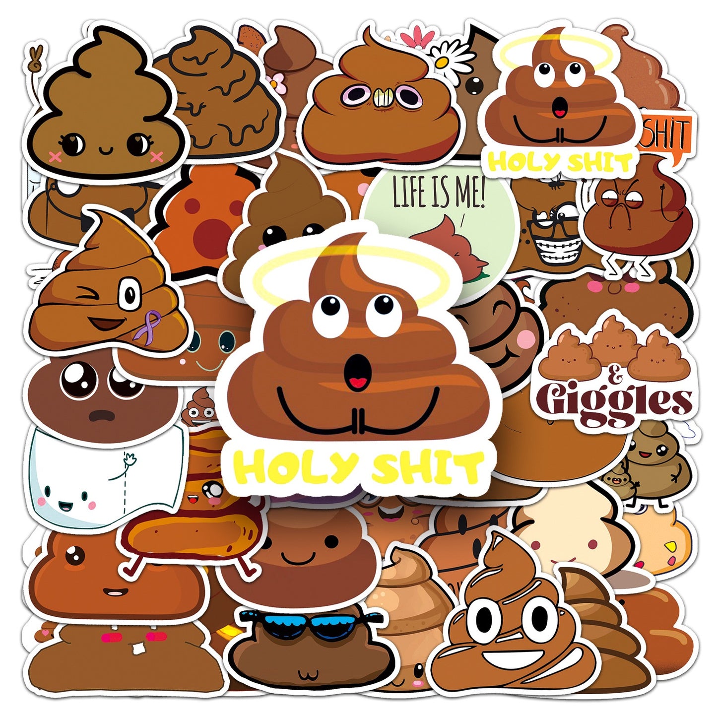 Poop Emoji Stickers Pack (50 pcs)💩